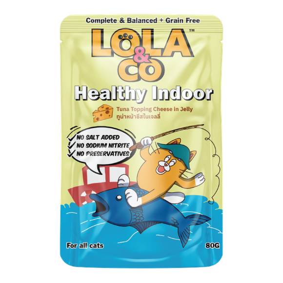 Lola & Co Healthy Indoor Tuna Topping Cheese In Jelly 80g Pouch