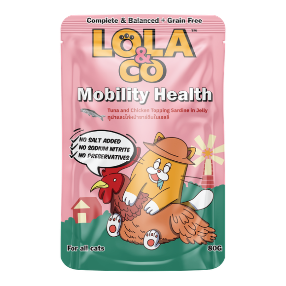 Lola & Co Mobility Health Tuna & Chicken Topping Sardine In Jelly 80g Pouch