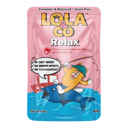 Lola & Co Relax Tuna Topping Kanikama In Jelly 80g Pouch