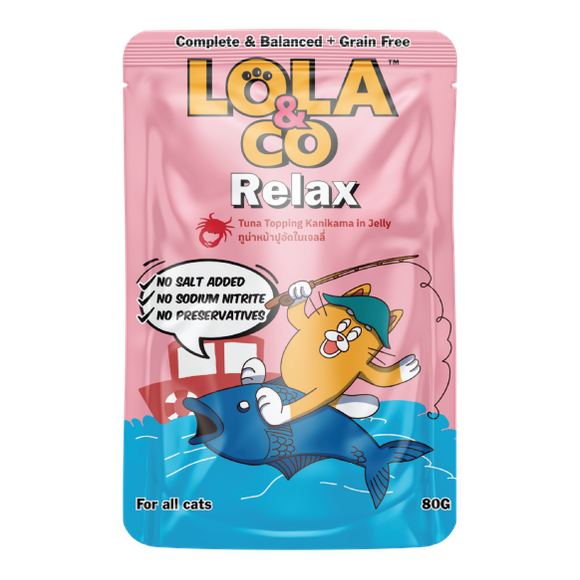Lola & Co Relax Tuna Topping Kanikama In Jelly 80g Pouch