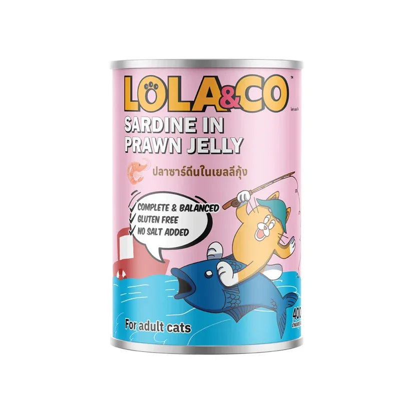 Lola & Co Sardine in Prawn Jelly Cat Wet Food 400g Can