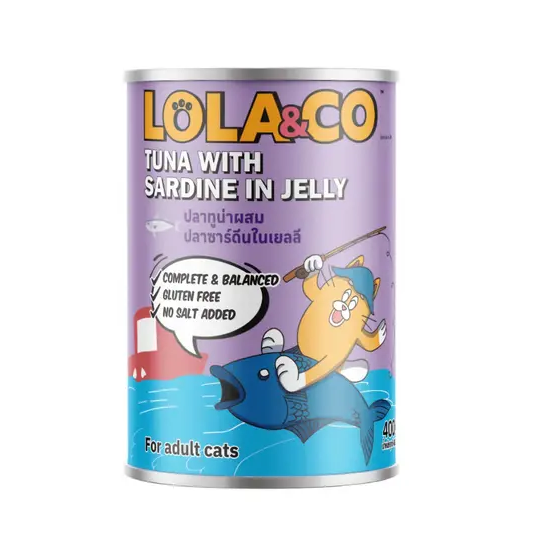 Lola & Co Tuna with Sardine In Jelly Cat Wet Food 400g Can