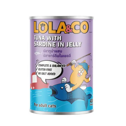 Lola & Co Tuna with Sardine In Jelly Cat Wet Food 400gx24pcs