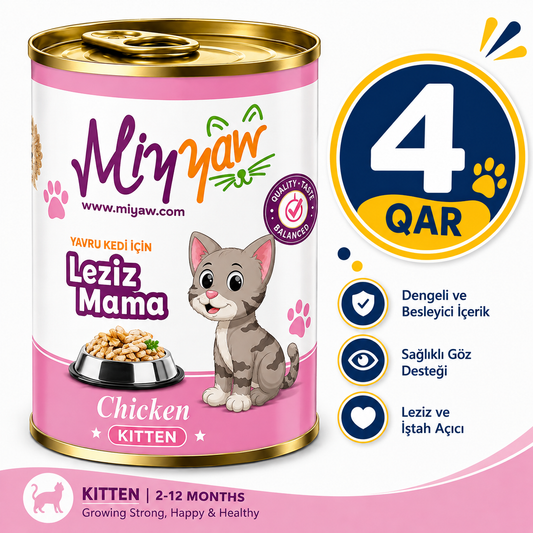 MIYYAW WET FOOD FOR KITTEN WITH CHICKEN Pate 400g  Can