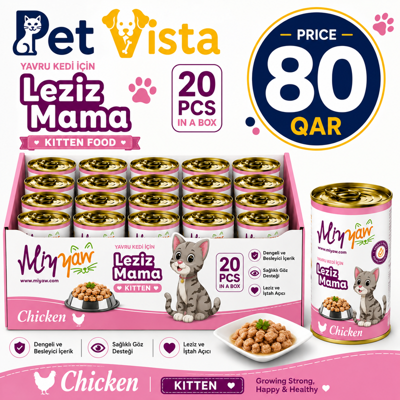 MIYYAW WET FOOD FOR KITTEN WITH CHICKEN Pate 400g x 20pcs