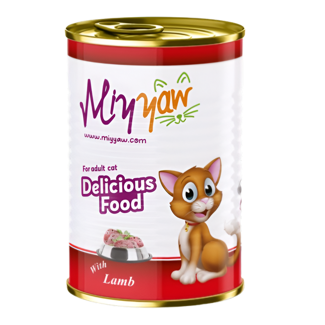 MIYYAW WET FOOD FOR ADULT CAT WITH LAMB Pate 400g  Can