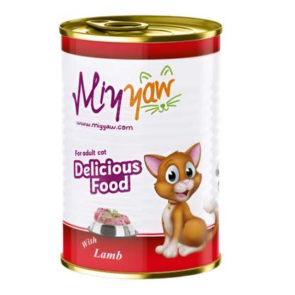 MIYYAW WET FOOD FOR ADULT CAT WITH LAMB Pate 400g x 20pcs