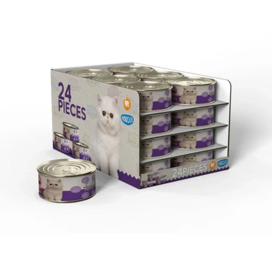 MOOCHIE CAT FOOD MINCE WITH WHITE FISH IN GRAVY 156g — 24x156g
