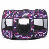 Portable Foldable Playpen  For Dogs Cats (Small,  Purple Camouflage) S  72×72×45cm