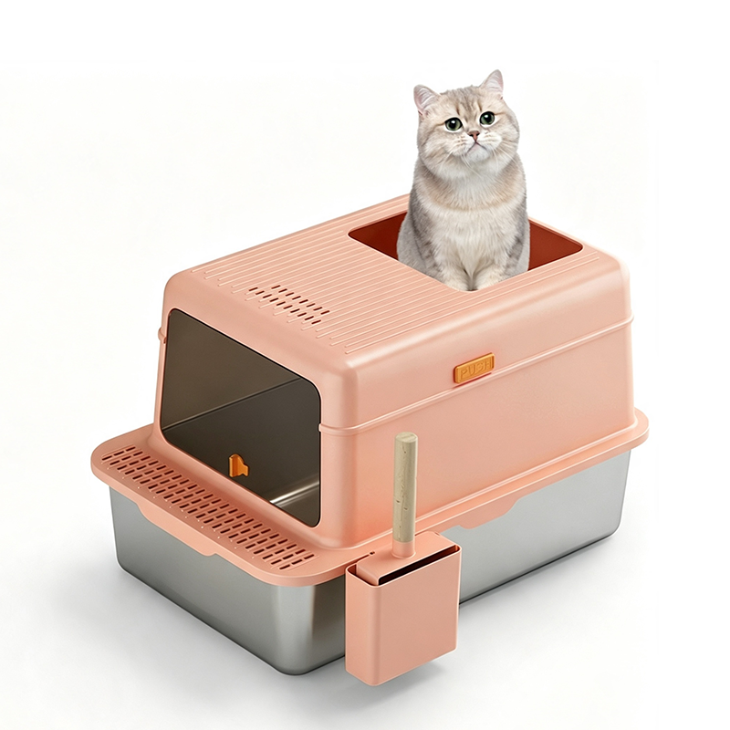 Cat Litter Box Stainless steel litter box + ABS