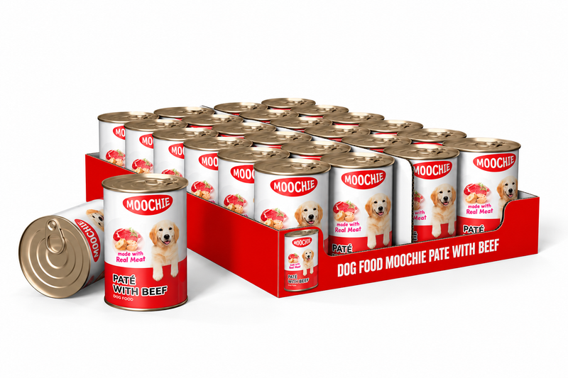 DOG FOOD MOOCHIE PATE WITH BEEF 24X400g