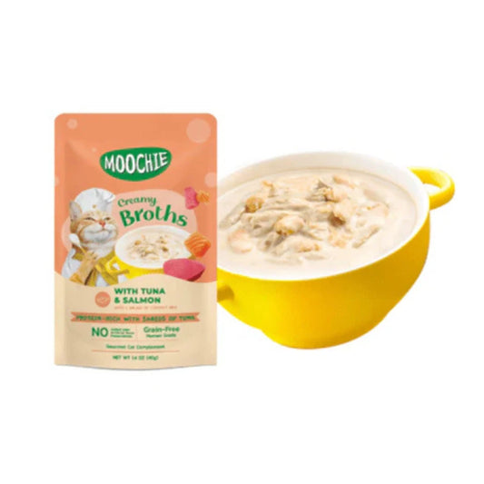 Moochie Broth Tuna & Salmon 40G Pouch