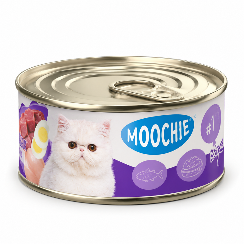 MOOCHIE CAT FOOD MINCE WITH WHITE FISH IN GRAVY 156g