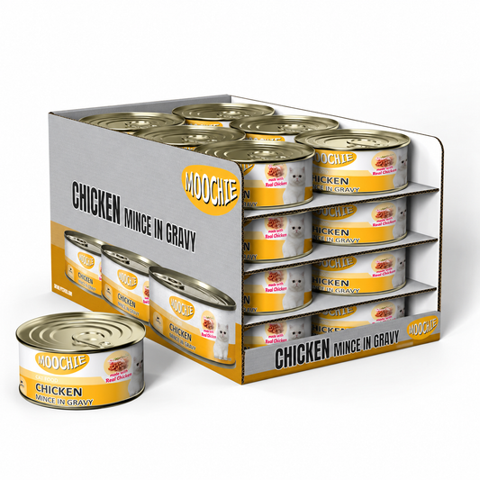 Moochie Mince With Chicken In Gravy Casserole 24X156G. Can
