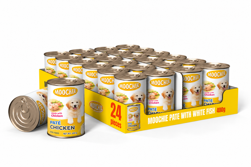 DOG FOOD MOOCHIE PATE CHICKEN 24X400g