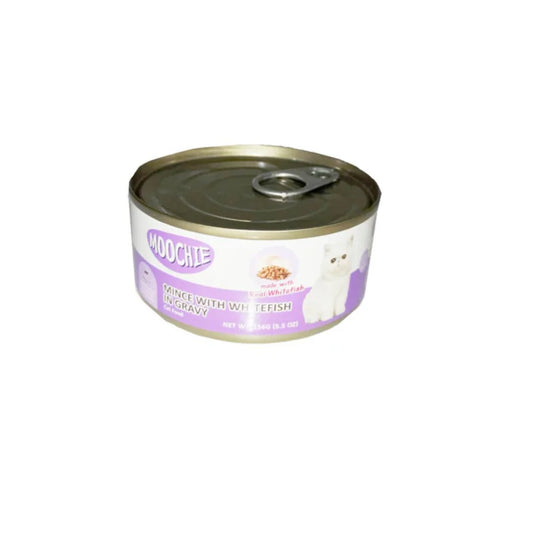 MOOCHIE CAT FOOD MINCE WITH WHITE FISH IN GRAVY 156g — 156g