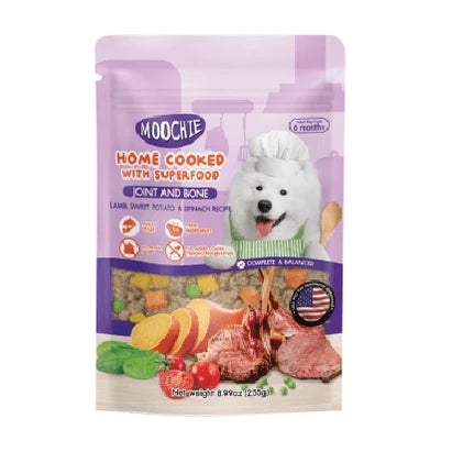 MOOCHIE HOMECOOK LAMB SWEET POTATO & SPINACH RECIPE 255g POUCH
