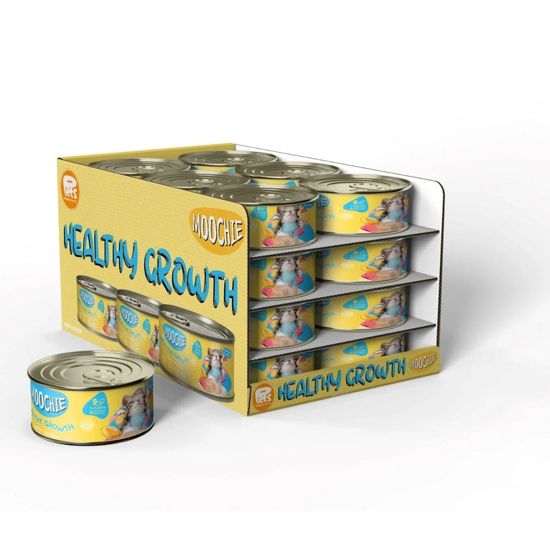 Moochie Kitten Mousse Tuna & Chicken Recipe Pate (Healthy Growth) 24X85G. Can