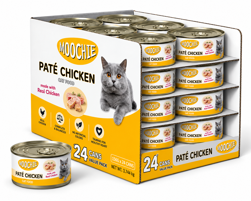 Moochie Loaf With Chicken Pate 24X156G. Can