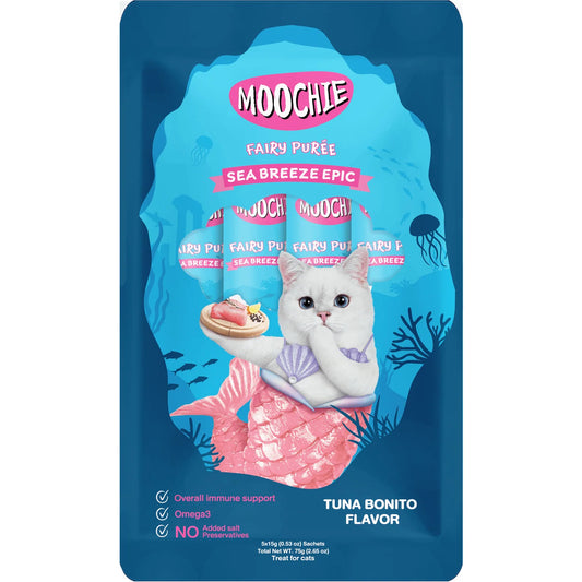 MOOCHIE TUNA BONITO FLAVOR 5X15g POUCH — 5x15g