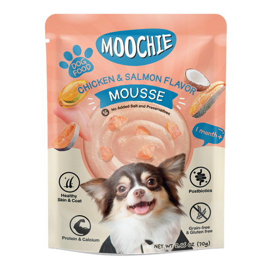 MOOCHIE MOUSSE CHICKEN & SALMON FLAVOR 70g