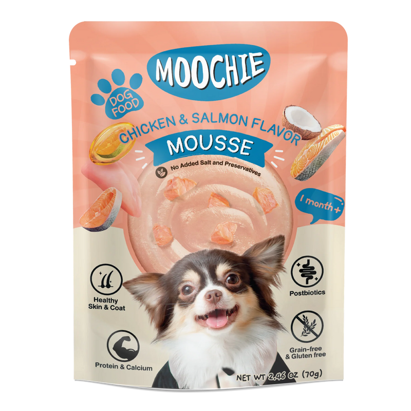 MOOCHIE MOUSSE CHICKEN & SALMON FLAVOR 70g