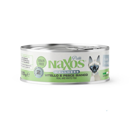 Naxos CAT Adult Sterilight PATE` VEAL & WHITE FISH Gr 85