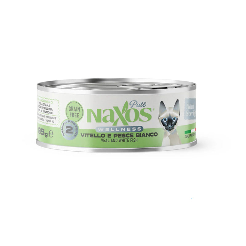 Naxos CAT Adult Sterilight PATE` VEAL & WHITE FISH Gr 85