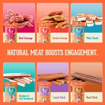 PackNPride Lamb Stick dog treats in natural meat variety pack