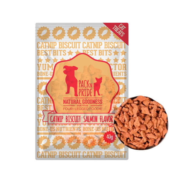 PackNPride Catnip Biscuit -Salmon