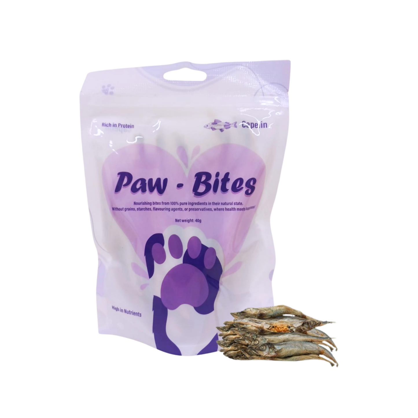 Paw-bites Capelin 40g