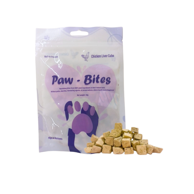 Paw-bites Chicken Liver Cube 40g
