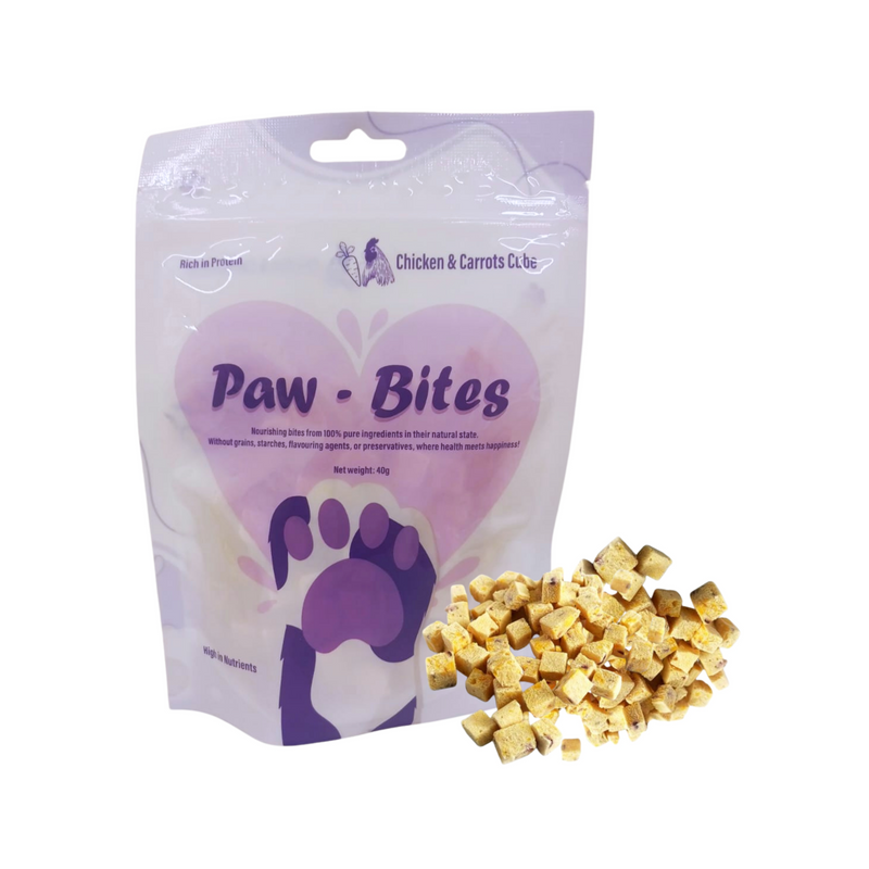 Paw-bites Chicken and carrots cube 40g