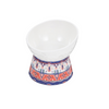 Pet High-Temperature Porcelain Pet Bowl, Red & Blue