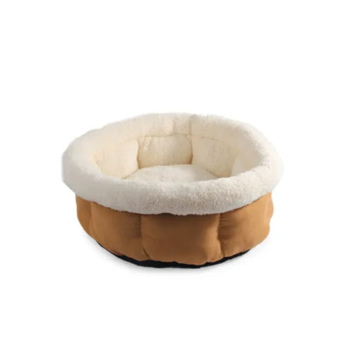 Pet Nest Round Pet Bed, White