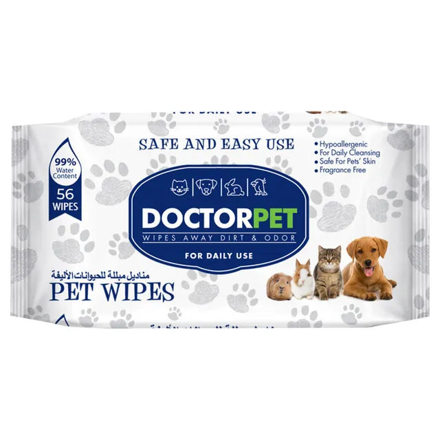 Doctor Pet Pet Wipes 56's