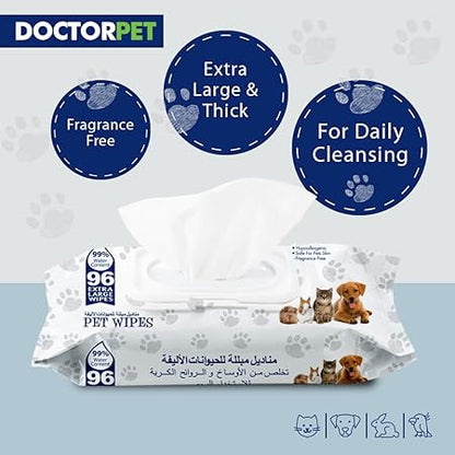 Doctor Pet Pet Wipes 96's