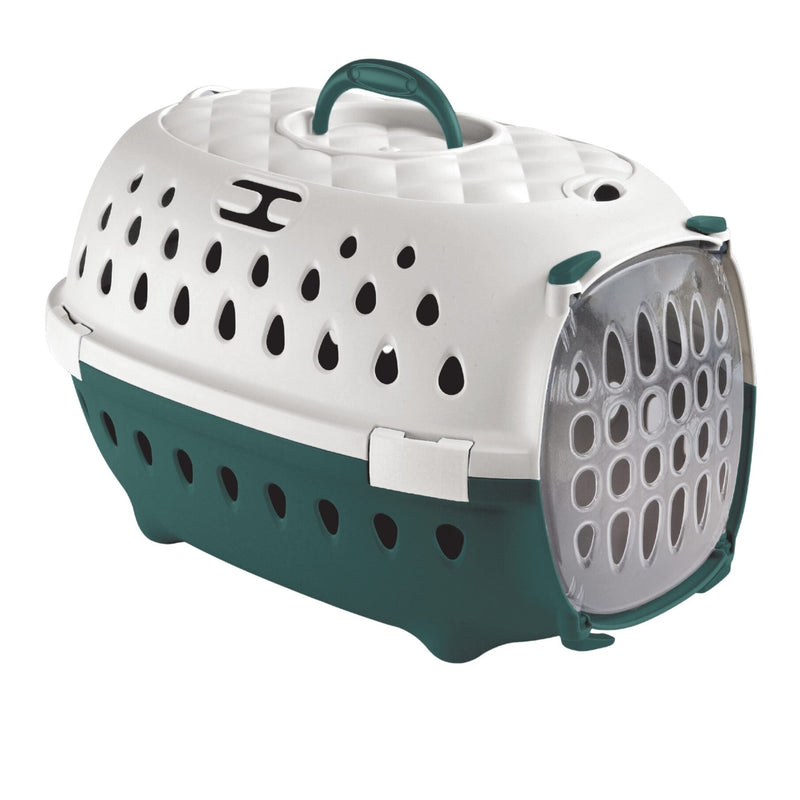 Pet carrier Travel Chic Green/White cm50x34.5x32h