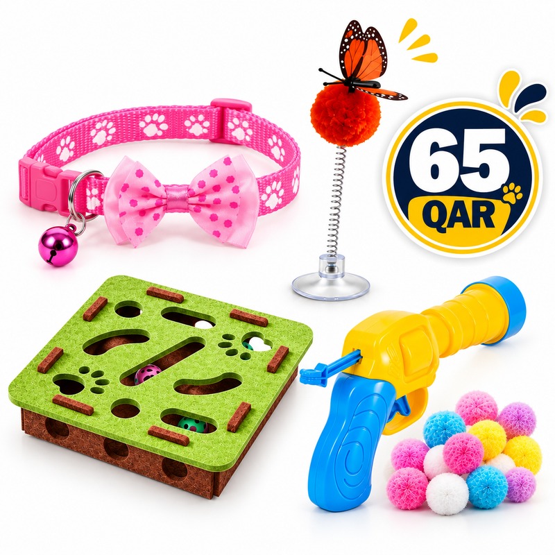 4-in-1 Interactive Cat Toy Set – Complete Play & Fun Bundle