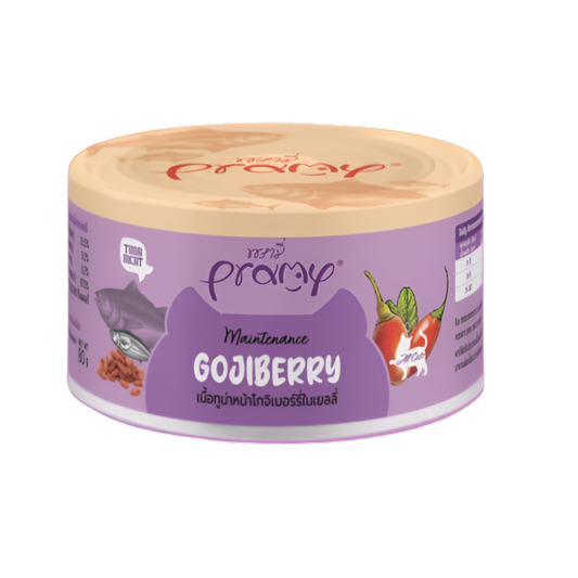 Pramy MAINTENANCE TUNA TOPPING GOJI BERRY RECIPE IN CAN 80G Pouch