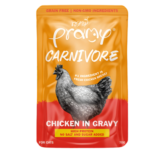 Pramy Carnivore Chicken in Gravy 70g Pouch