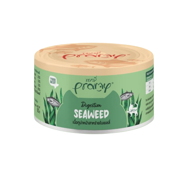 Pramy Sensitive DIGESTION TUNA TOPPING SEAWEED RECIPE IN CAN 80G Pouch