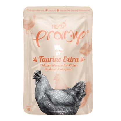 Pramy Extra Taurine Chicken Mousse for Kitten 70gx12pcs
