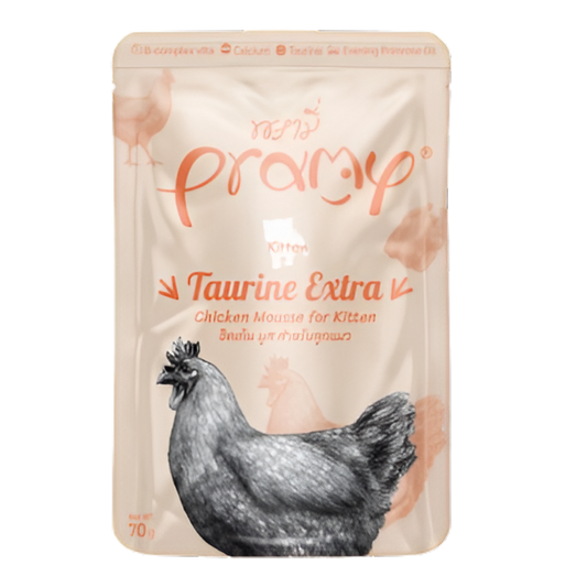 Pramy Extra Taurine Chicken Mousse for Kitten 70g Pouch