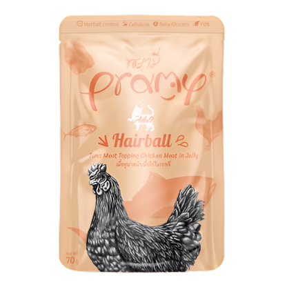Pramy Hairball Tuna topping Chicken in Jelly Recipe 70gx12pcs