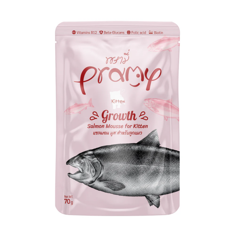 Pramy Kitten Growth Salmon Mousse 70g Pouch