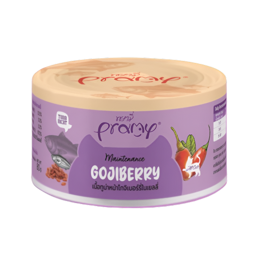Pramy MAINTENANCE TUNA TOPPING GOJI BERRY RECIPE IN CAN 80G Pouch