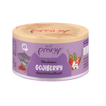 Pramy MAINTENANCE TUNA TOPPING GOJI BERRY RECIPE IN CAN 80Gx24pcs