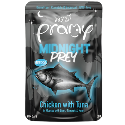 Pramy Midnight Prey CHICKEN WITH TUNA IN MOUSSE RECIPE 80gx12pcs