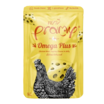 Pramy Omega Plus Chicken topping Cheese in Jelly Recipe 70gx12pcs
